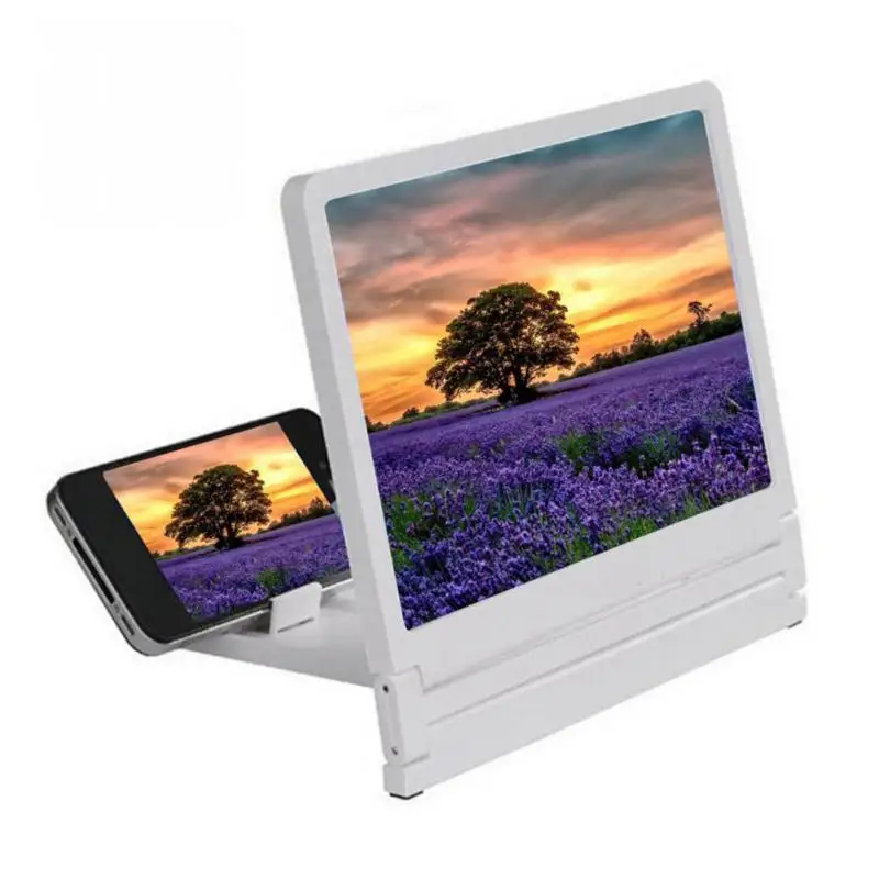 

3D Mobile Phone Screen Magnifier HD Video Amplifier Stand Bracket Movie Game Magnifying Folding Phone Desk Holder