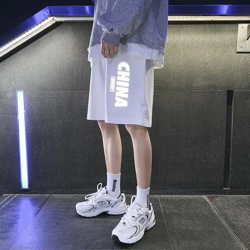 

Men's shorts summer oversized loose national tide reflective all-match pants Korean casual sweatpants 2021 fashion short