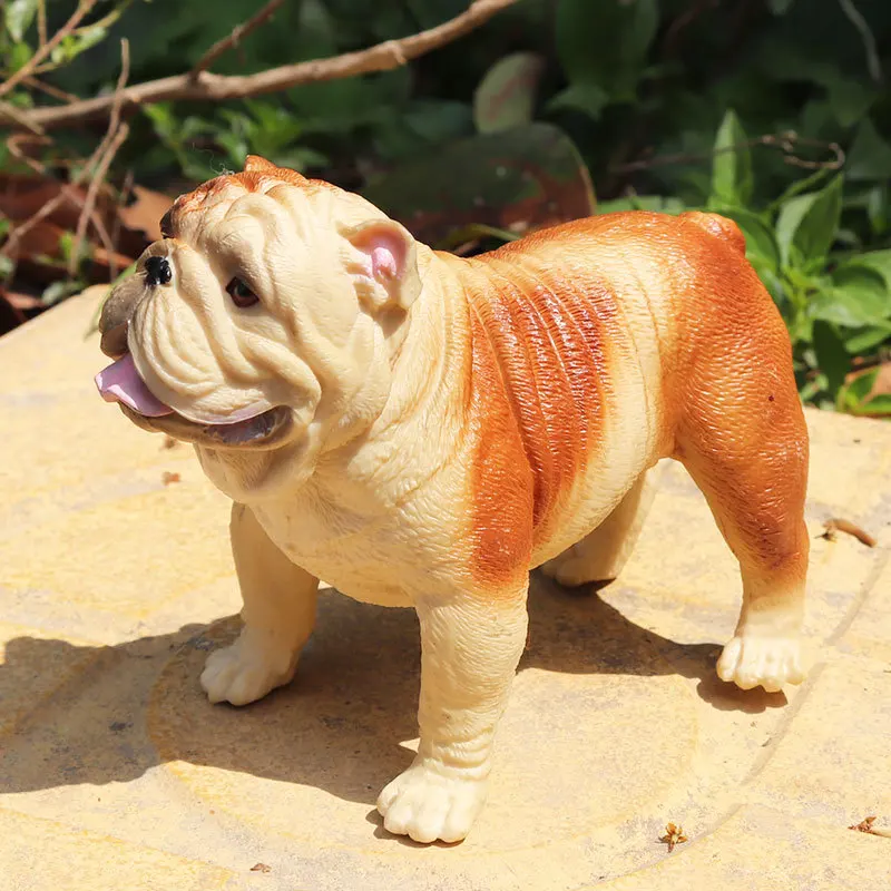 Бульдог Реалистичная собака животное модель фигурка фигурки для детей обучающая