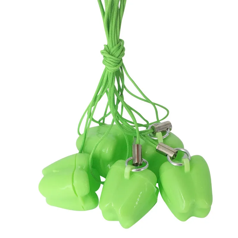 

10 Pcs Children's Deciduous Tooth Mini Storage Box Tooth Shape Kids Deciduous Teeth Chain Box Tooth Souvenir Save Container Tool