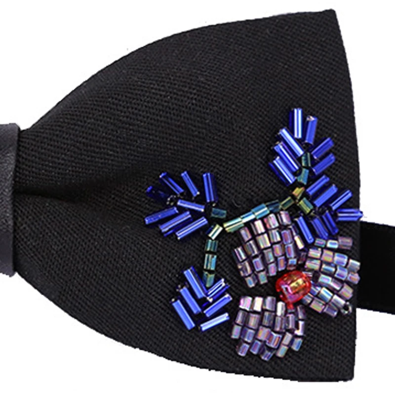 

Metal Bamboo Style Bow Tie Fashion Trendy Male Female Black Neck Tie Casual Gift Box Garment Bowtie Unisex Dropshipping