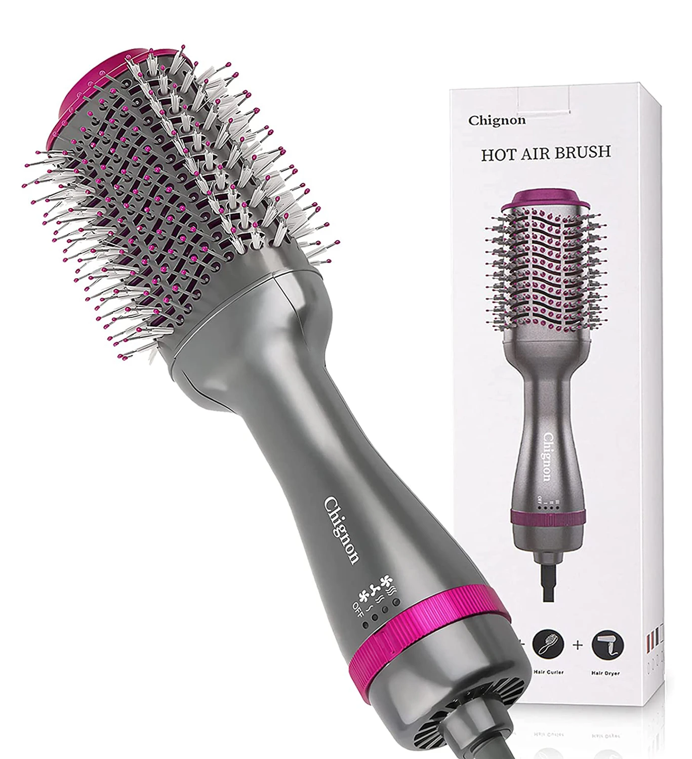 

Upgraded Hair Dryer Brush One Step Hair Styler and Volumizer Oval Hair Straightener Curler Comb Electric Electric Hot Air Brush