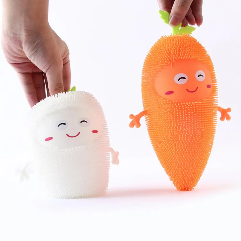 Highly Simulated Solid Color Luminous Carrot Shape Squeeze Toys for Children | Игрушки и хобби