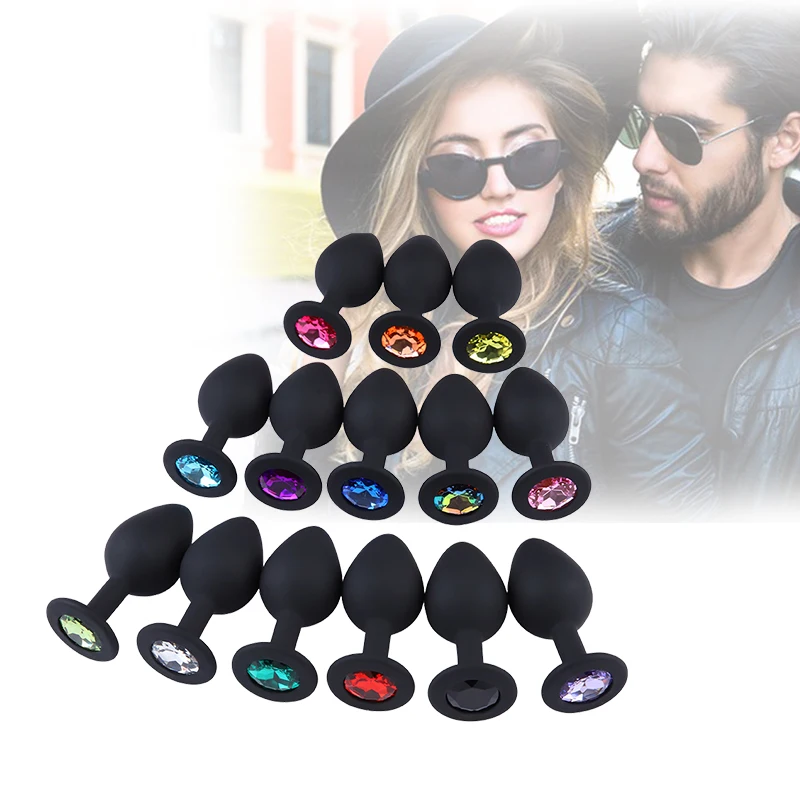 Силиконовая Анальная пробка съемные украшения секс игрушки массажер простаты