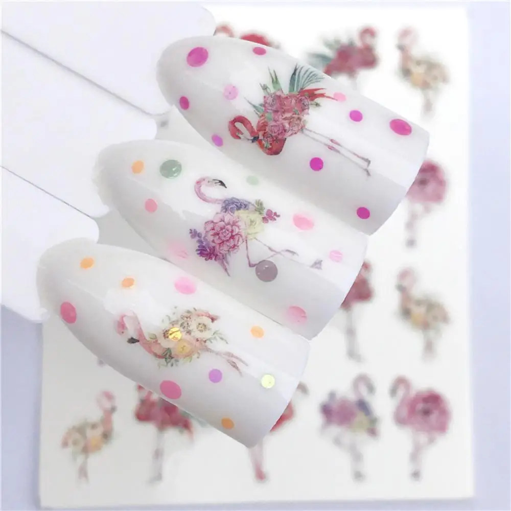 

1PCS Kawaii Flamingo Nail Rhinestone Small Irregular Beads Manicure 3D Nail Art Decoration In Wheel DIY Nail Accessories Yzo11