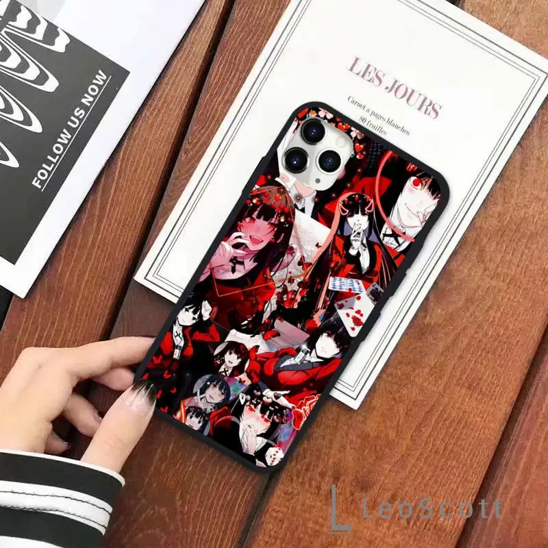 

Crazy Excitement Manga Kakegurui Phone Case for iPhone 11 12 pro XS MAX 8 7 6 6S Plus X 5S SE 2020 XR Soft silicone