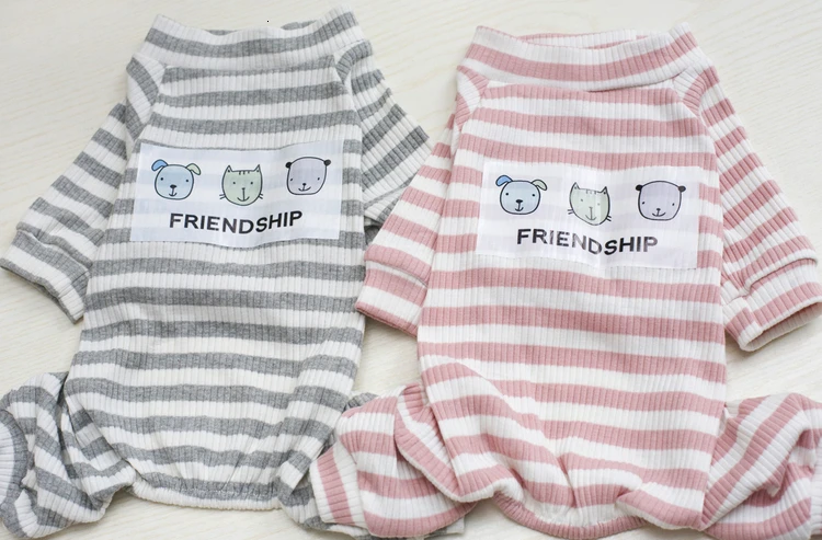 Одежда из чистого хлопка для домашних животных щенков летняя одежда с четырьмя