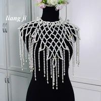 bikini body chain sexy pearl chest wrapping chain multilayer tassels bra chain beach outfit chest chain bride shawl hand beading