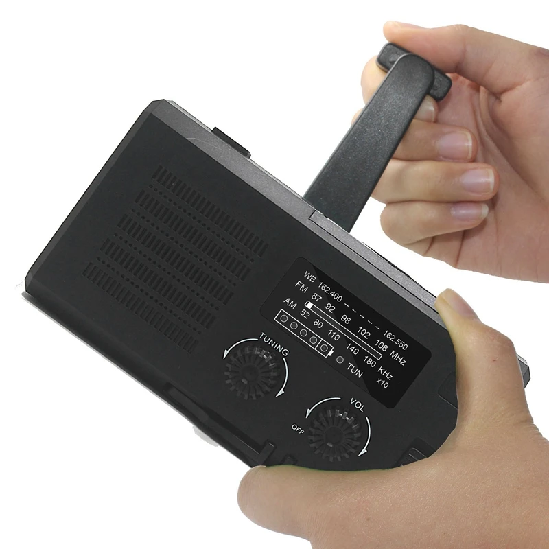 D6 Солнечный радиоприемник аварийный ручной многофункциональный фонарик лампа