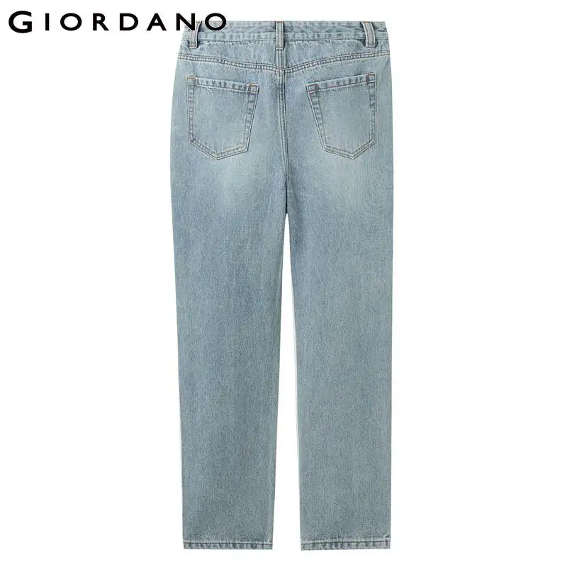 Джинсы Giordano женские облегающие со средней посадкой однотонные на молнии с косыми