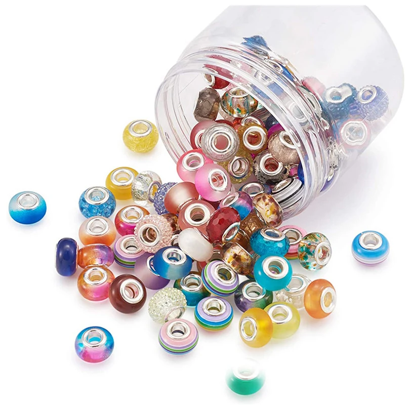 10 шт в упаковке новая камушки бусинки Rondelle муранского распорку с большими