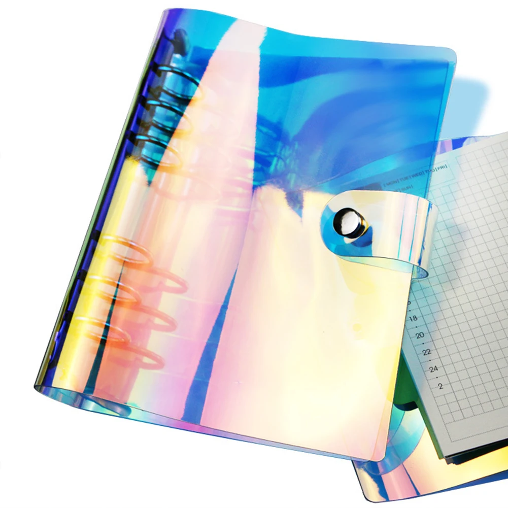 

A5 A6 A7 School Office Stationery Diary Loose-Leaf Notebook Gift Cover Glitter Planner PVC Button