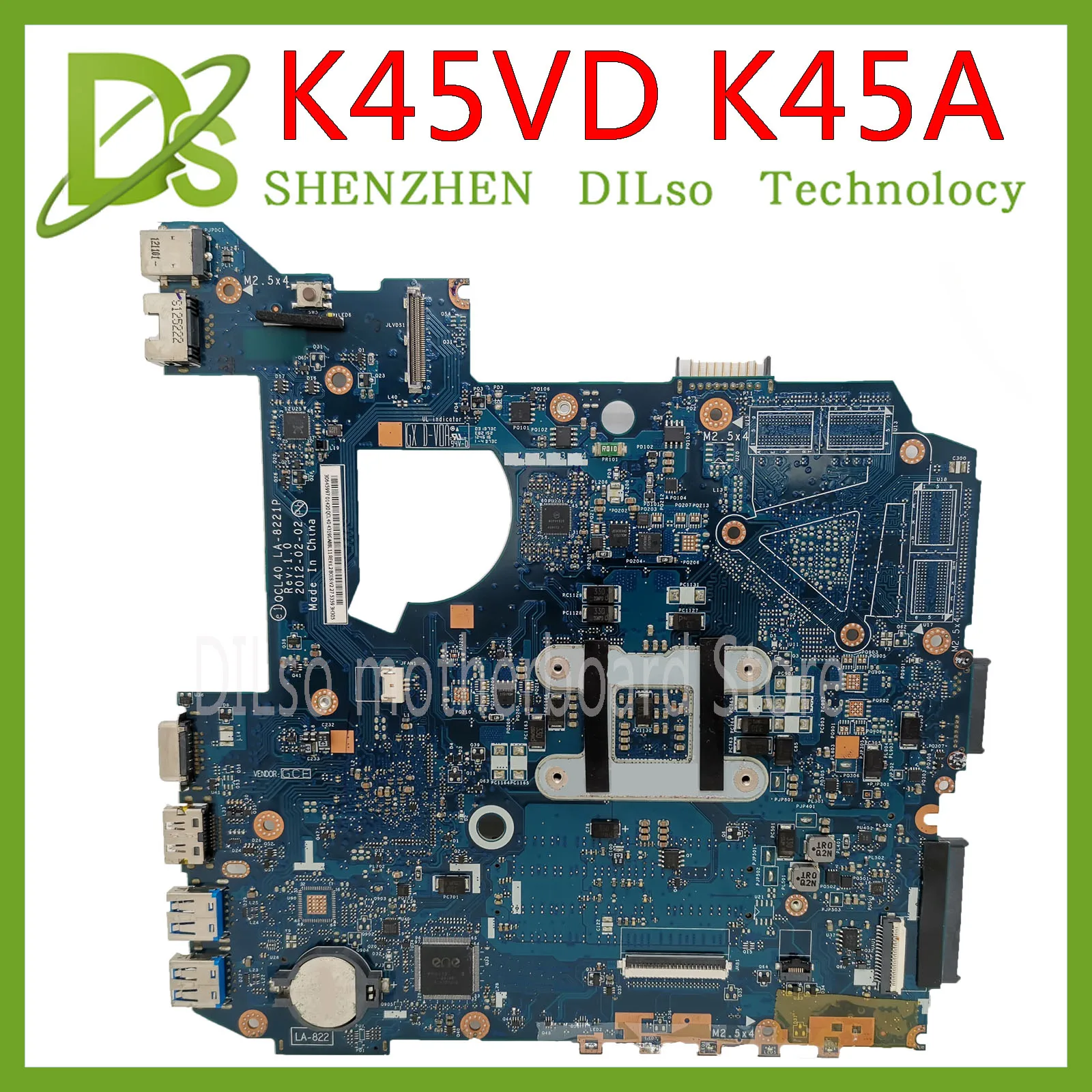 KEFU LA 8221P для ASUS K45A K45VD A45V K45VM K45VS A85V материнская плата GM оригинальная Тест|motherboard