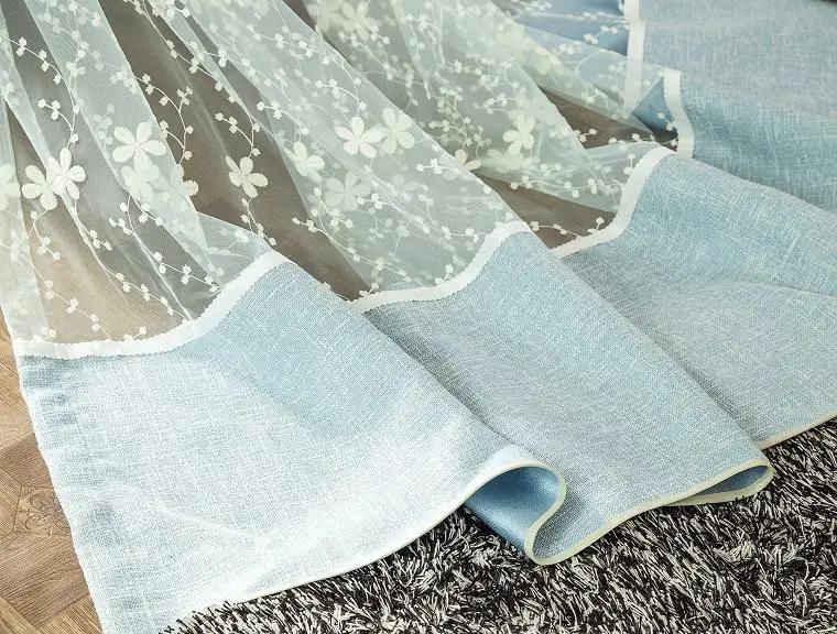 Хлопковые вышитые шторы для гостиной столовой спальни современный минимализм