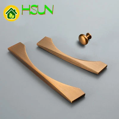 Рукоятка для шкафа Северной Европы длинная ручка двери ящика из медной