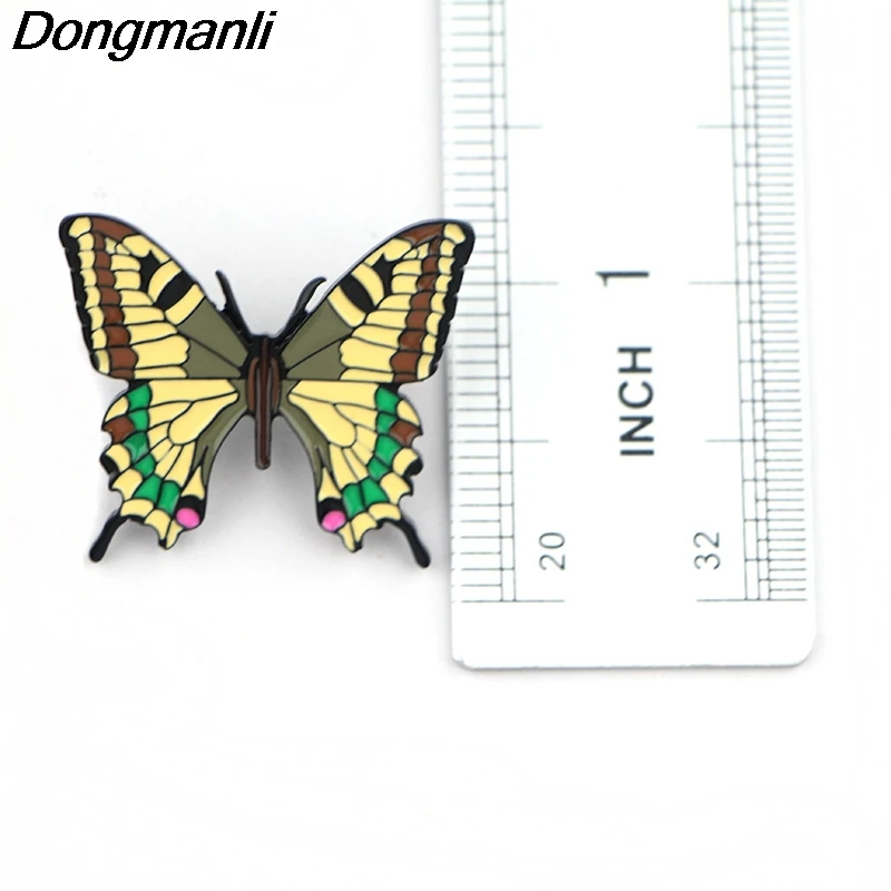 P4188 Dongmanli бабочка металлические эмалированные булавки и броши для женщин модные нагрудные булавки рюкзак сумки значок подарки