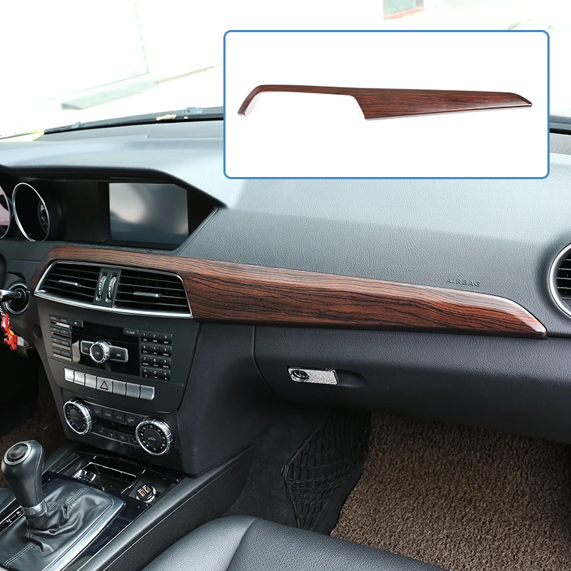 

ABS сосновая древесина для Mercedes Benz C Class W204 2010-2013 Аксессуары для салона автомобиля центральная консоль Защитная панель Крышка отделка