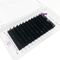 hot flash girl wispy eyelashes faux mink eyelashes classic russian volume lash 0 20c 12mm makeup with packaging box