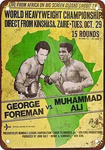 

Lplpol 1974 Ali vs. Foreman Rumble in The Jungle Vintage Metal Signs Inch 12" x 18"