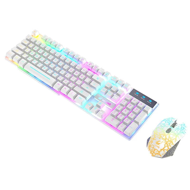 

2.4G Wireless Gaming Keyboard and Mouse Set Colorful LED Breathing Light Keypad