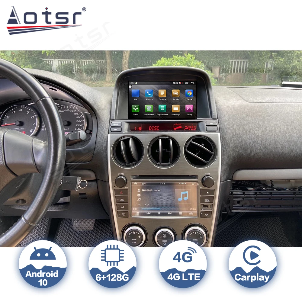 Автомагнитола для Mazda 6 Atenza 2002 2007 Android с IPS экраном мультимедийный видеоплеер GPS