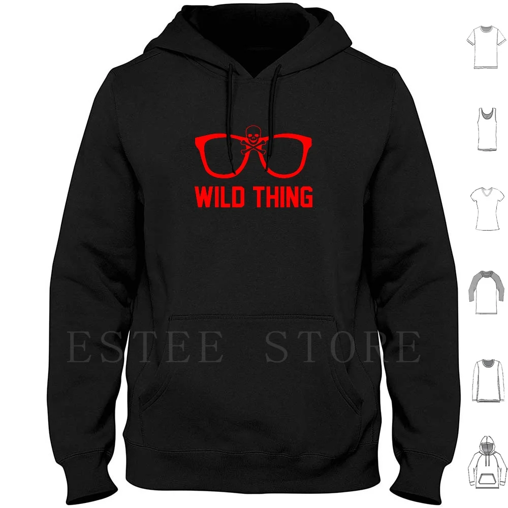 

Wild Thing-For The Major League Indians Fan! Hoodie Long Sleeve Ohio James Wine Gold Indians Dawg Pound Dawg Johnny Manziel