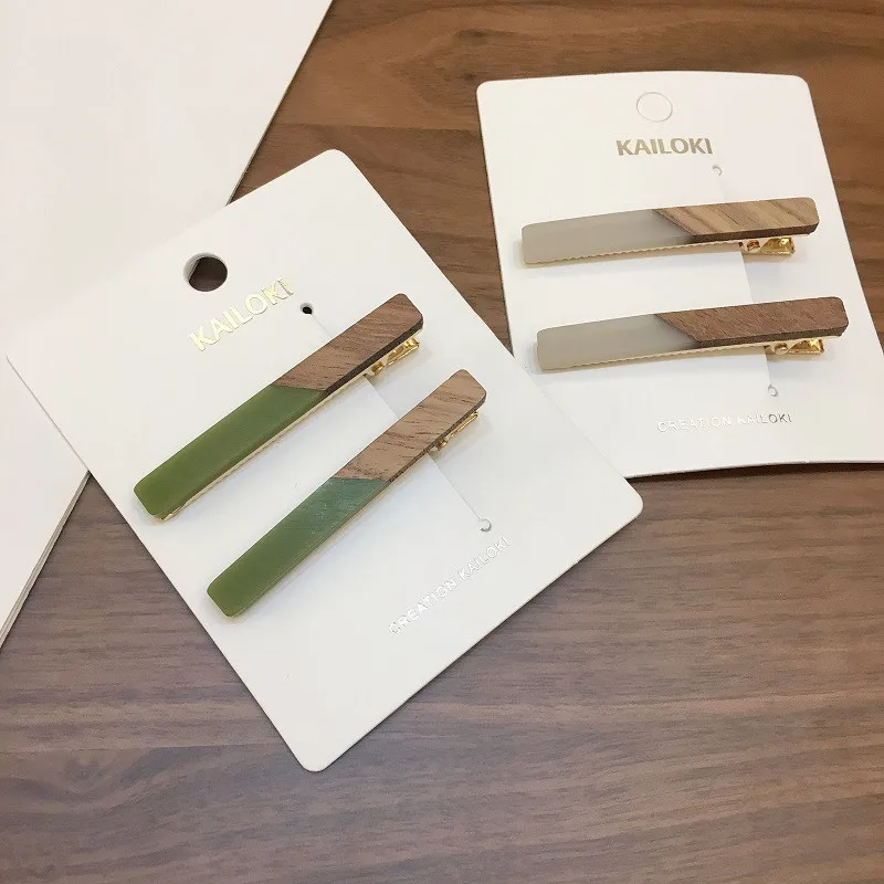 2 шт./компл. DIY Деревянные заколки для волос простой зажим инструменты укладки