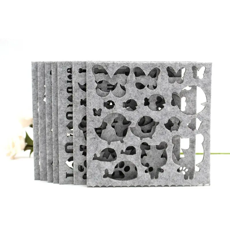 

7pcs Wool Felt Mold Needle Felting DIY Craft Stencil Applique Handicraft Shaping 5