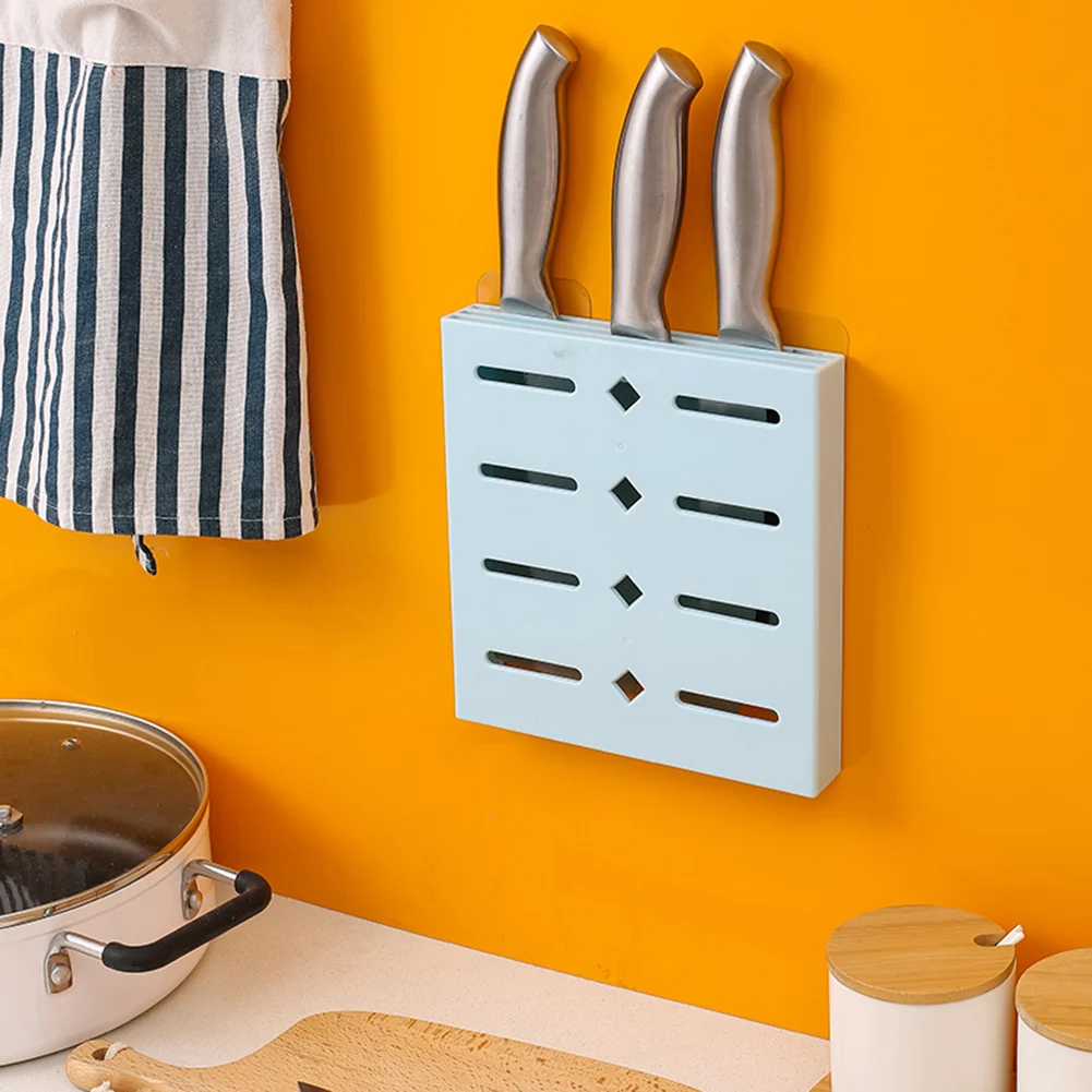 

Wall Mounted Tool Holder Shelf Kitchen Hole Free Holder Household Kitchen Knife Holder Tool Holde Kitchen Storage Organizer