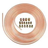 25ft 7 62m roll tube coil of 316 od copper nickel brake pipe hose line piping tube tubing anti rust with 16pcs tube nuts