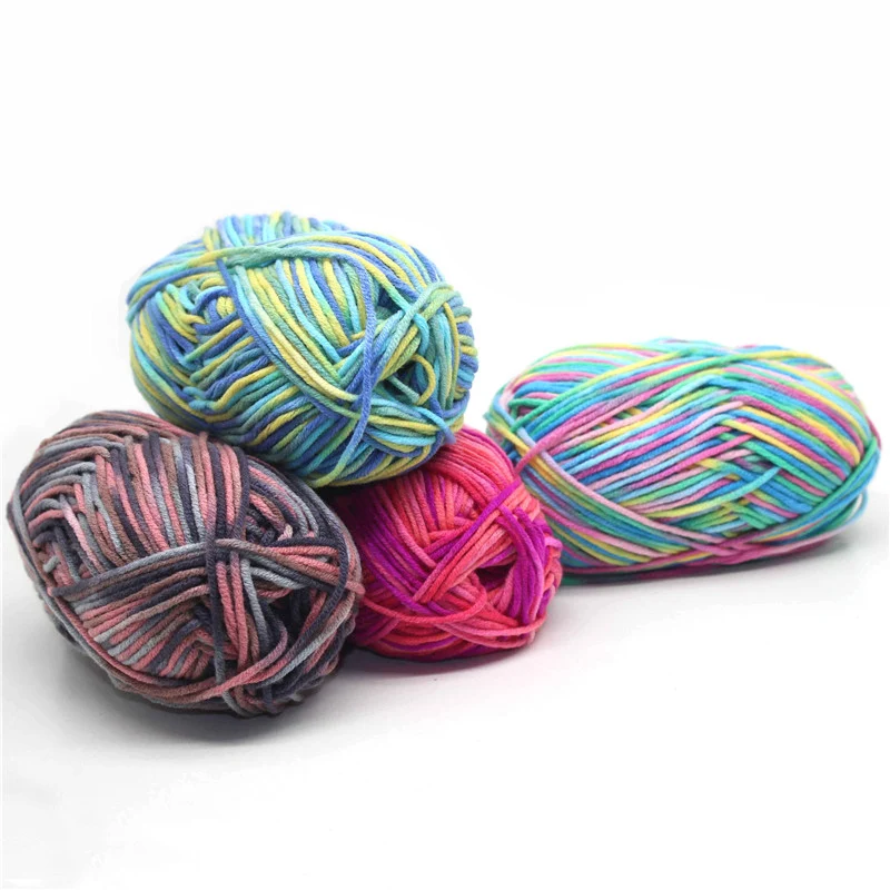 6 шт фасонной пряжи Меланжевая нить строки смешанный хлопок пряжа Красивая смесь