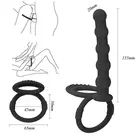 Взрослый секс двойное ремень на фаллоимитатор вибратор анальные шарики Анальная пробка интимные G-Spot Вибратор Интимные Игрушки для женщин пары