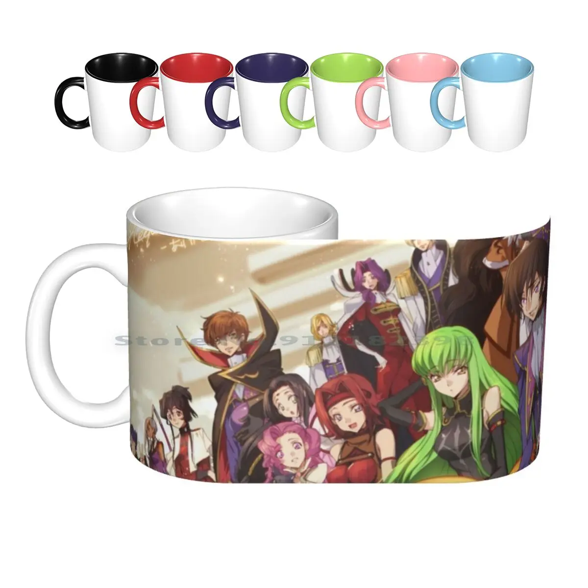 

Керамические кружки Code Geass-all, кофейные чашки, Кружка для молока и чая, аниме, коричневые волосы, зеленые волосы, розовые волосы, красные волос...