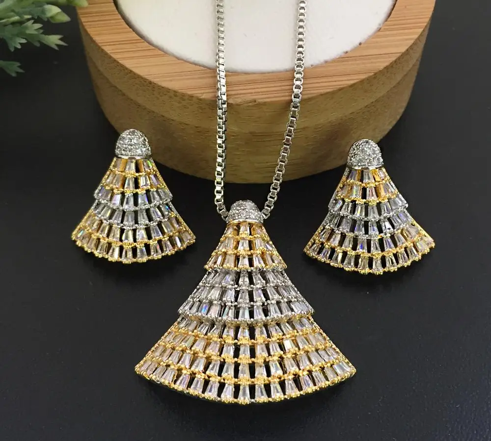 Lanyika модные ювелирные изделия геометрические треугольные микро инкрустация