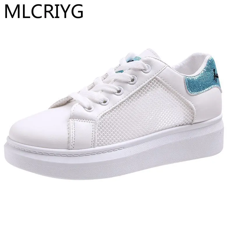 

2021 Fall Women's Mesh Casual Shoes Fashionable and Comfortable Sneakers Breathable Cool Women's Shoes Sequined Platform Shoes