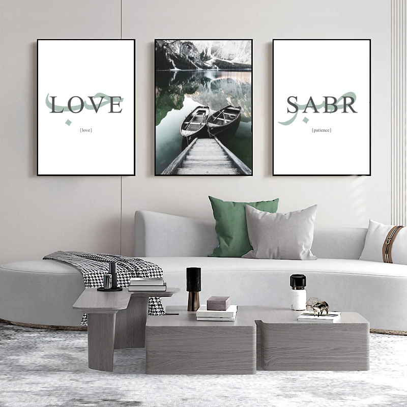 

Scandinavian Landscape Canvas Painting Wall Art Prints Posters Decor Islamic Calligraphy Wall Pictures for Bedroom Home Decora