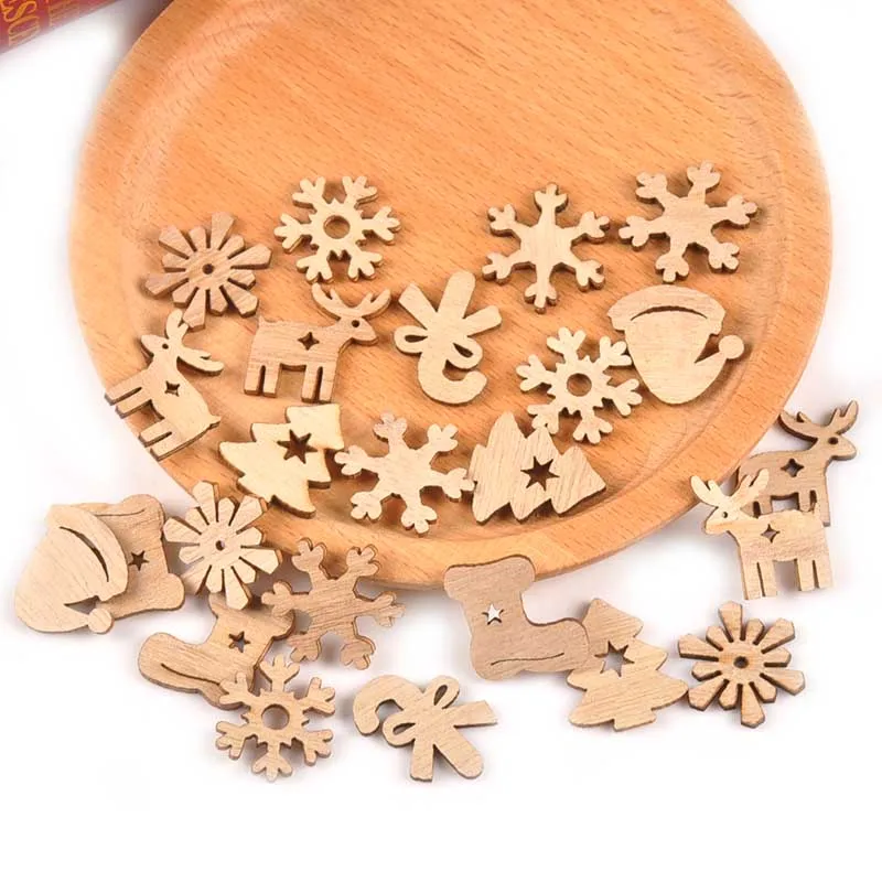 50 шт. деревянные подвески в виде снежинок|Поделки из дерева| |
