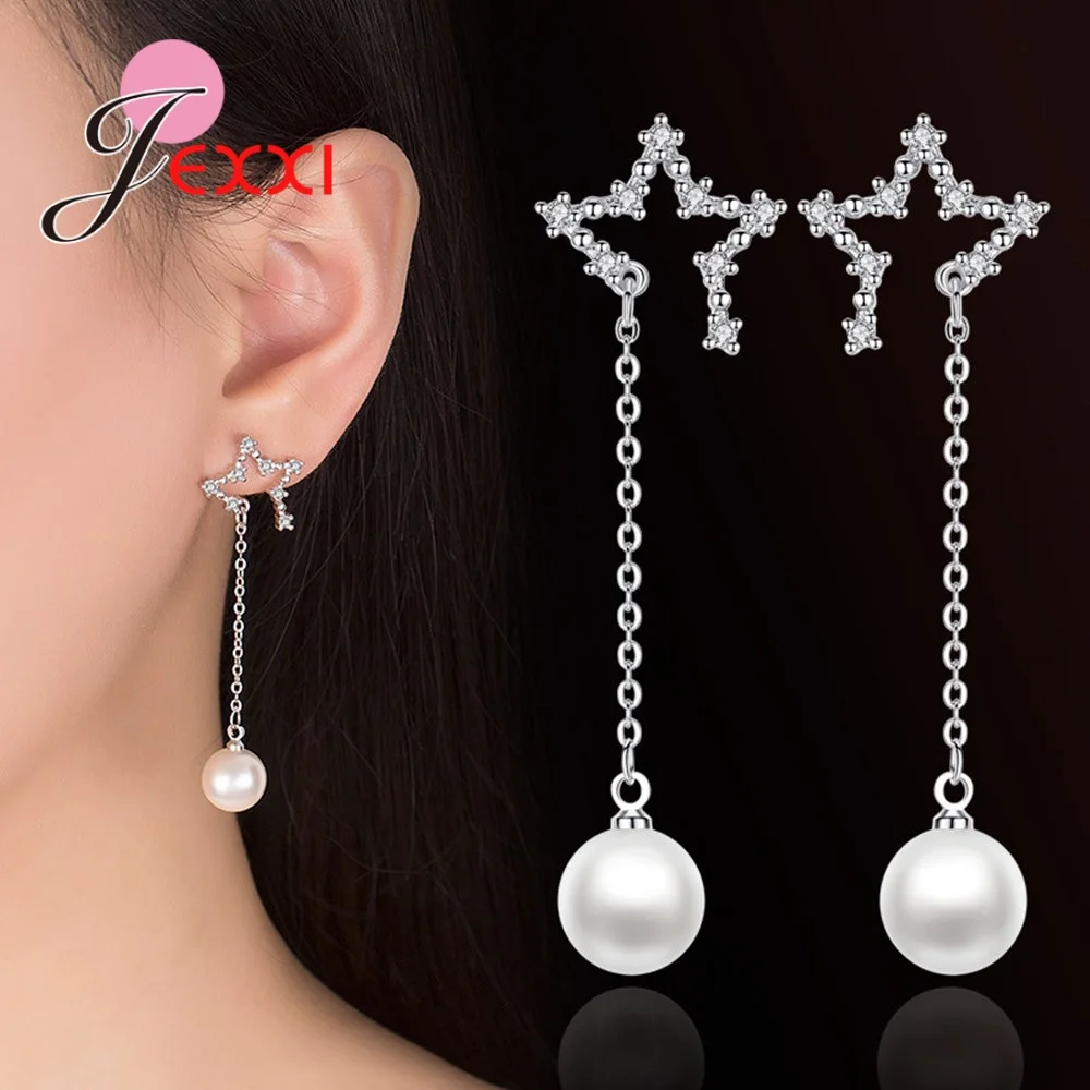 Большая Акция модные ювелирные изделия Висячие серьги из стерлингового серебра