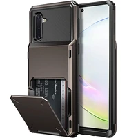 business shockproof slide armor wallet card holder phone case for samsung galaxy s20 fe s20 ultra plus s8 s9 s10 plus s10e cover