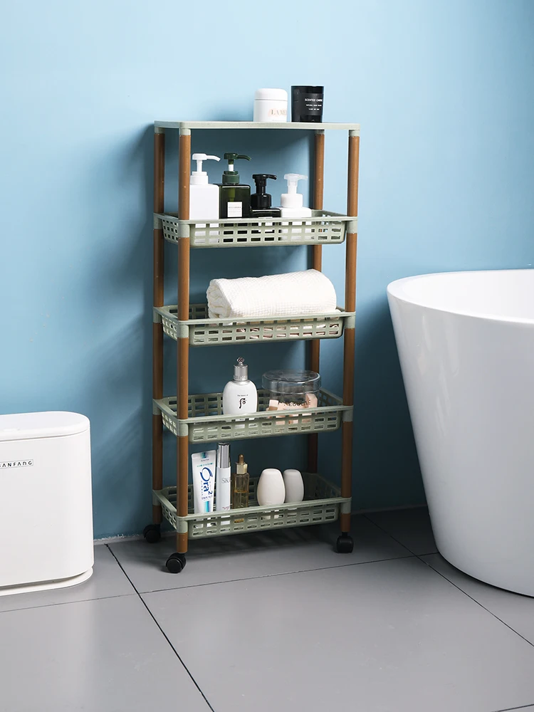 

Multi-layer gap storage rack kitchen refrigerator floor clearance fruit and vegetable kitchen trolley trolley sewing machine