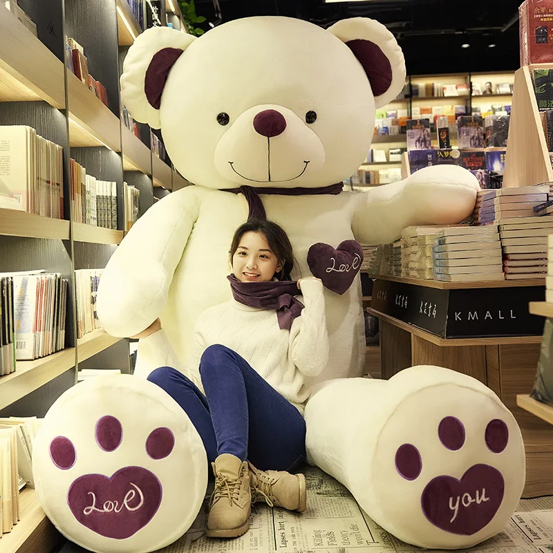 1 8 м большой плюшевый мишка плюшевая игрушка для обнимания романтический подарок