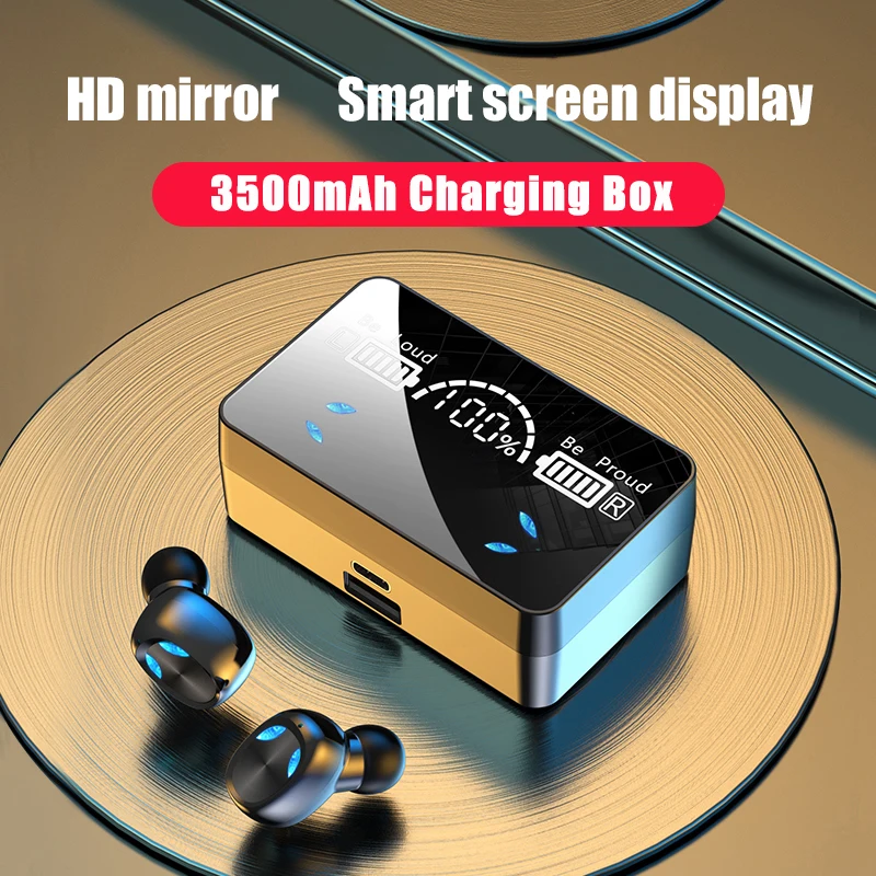 

Bluetooth 5.1 Wireless Headphones 3500mAh Capacity Waterproof Earphones Noise Reduction Earbuds Sports Headsets With Mic