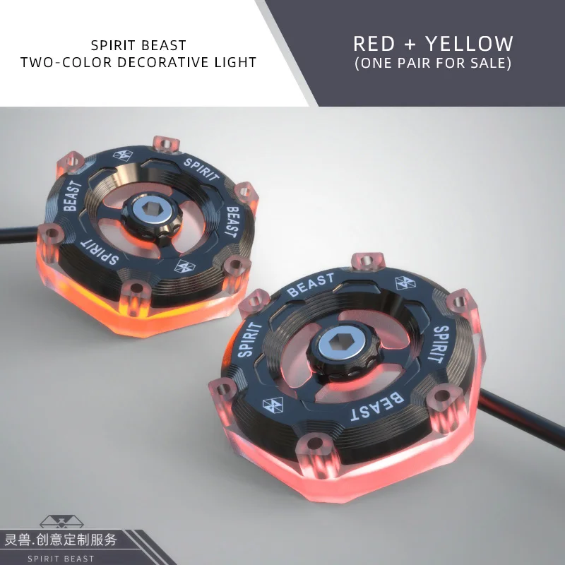black red Аксессуары для мотоциклов, предупреждающие знаки, светодиодный фонарь, украшение автомобиля, форма тела, светоотражающая карта, украшение для мотокросса - Цвет: black red