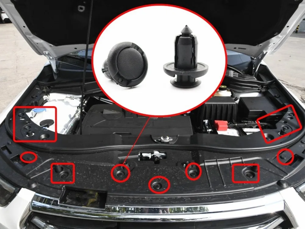 50 шт. универсальный пластиковый крепеж для Toyota Mazda Nissan Honda Ford Buick hyundai Киа Renault Citroen peugeot Volvo VW