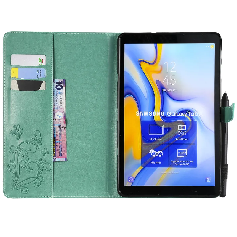 Wekays для samsung Tab A2 10,5 кожаный чехол с мультяшной бабочкой для samsung Galaxy Tab A 10,5 дюймов T590 T595 чехол
