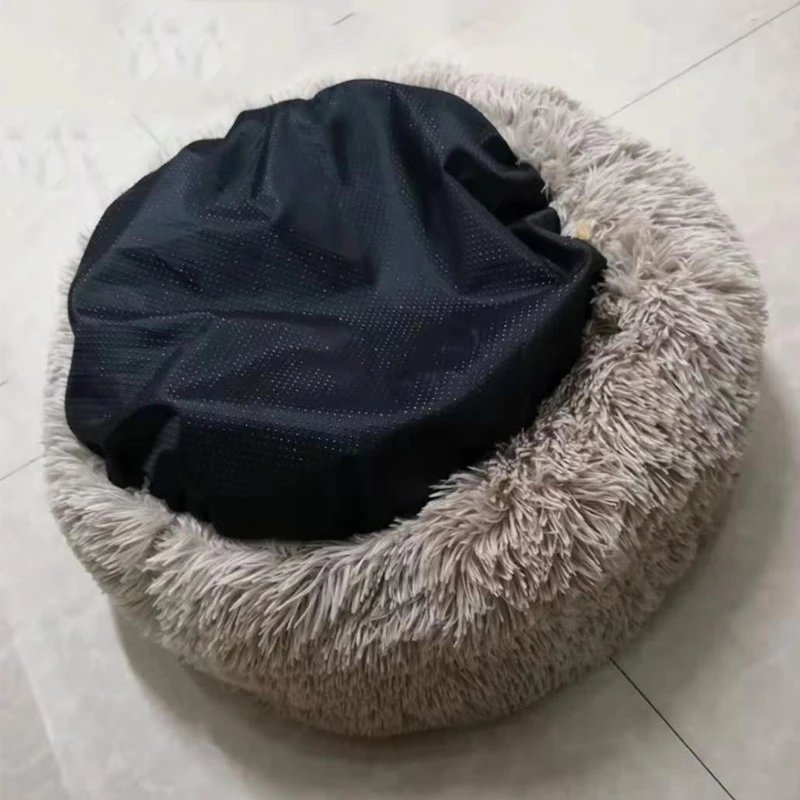 Мягкая Плюшевая кровать для маленьких больших собак зимний диван корзина кошек