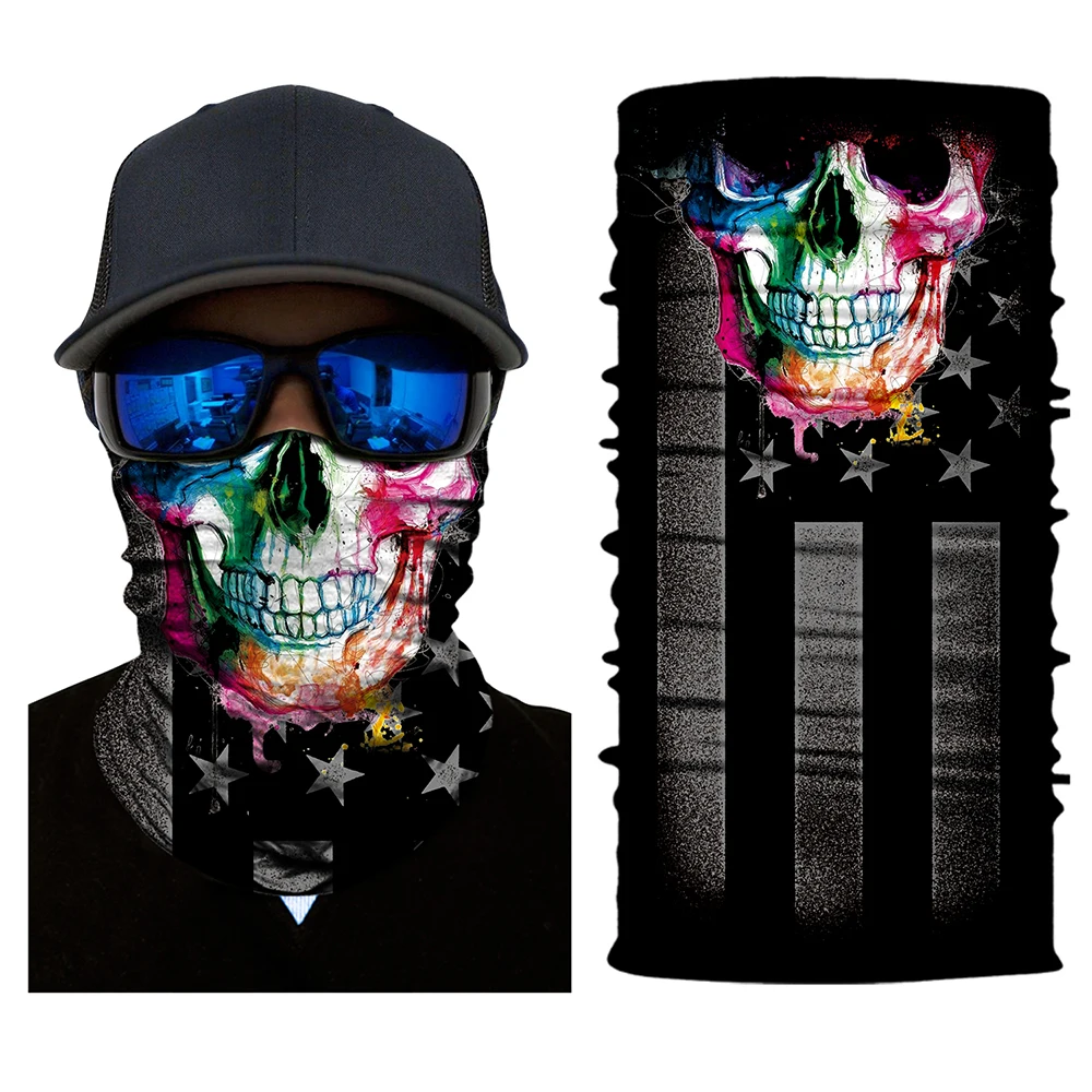 Страшная маска для фестиваля Хэллоуина велосипедные маски лица с черепом скелет