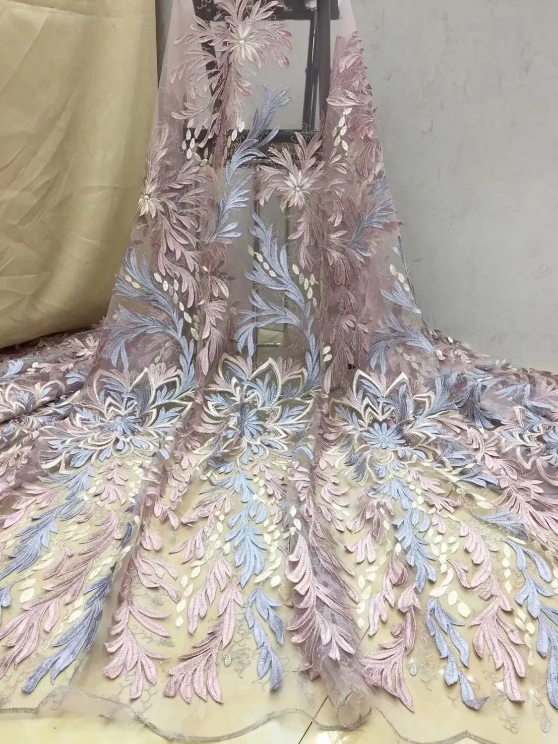 3d Embroidered Brocade Lace for Wedding Party Dress High Quality French Tulle fabric Nigerian Fabrics FFD-926 | Дом и сад