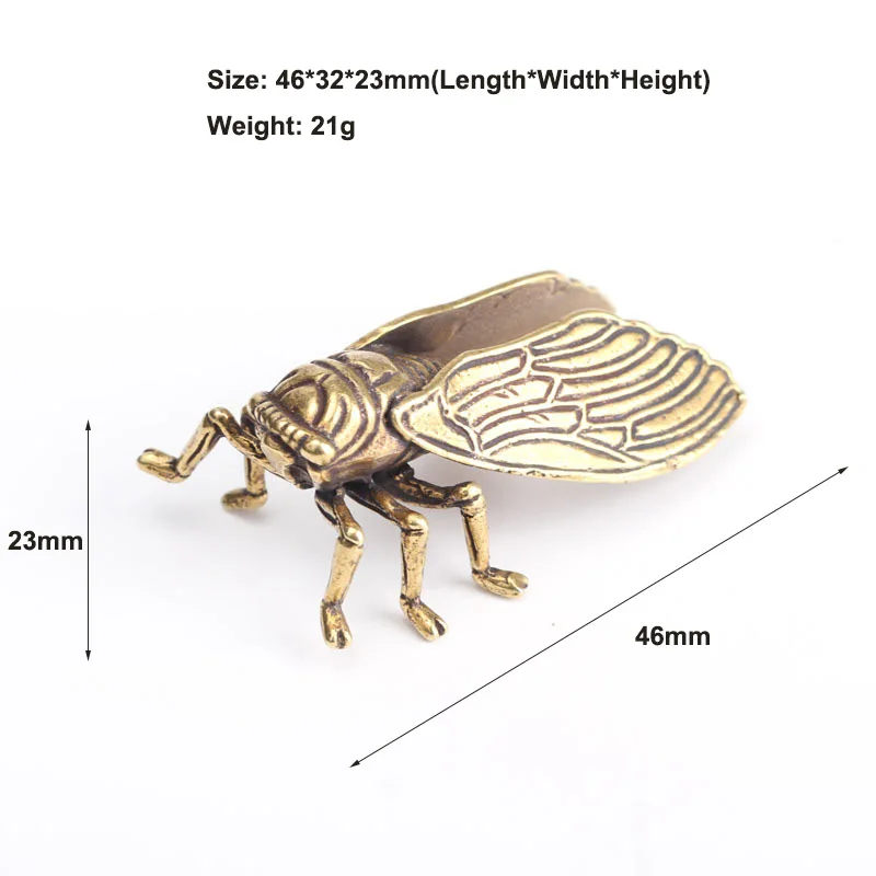 Антикварные медные фигурки цикады аксессуары для домашнего декора винтажные