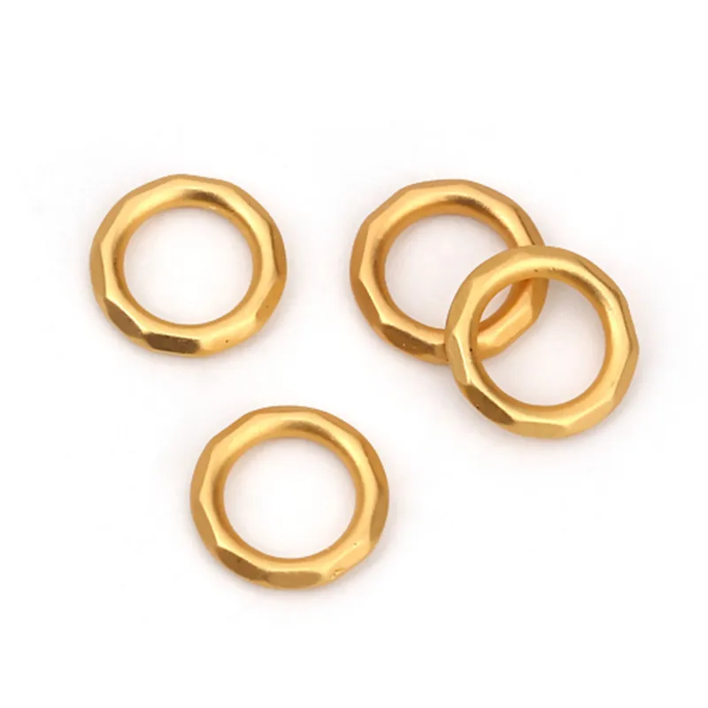 DoreenBeads Модные 2 мм цинковые сплавы фотокольца фурнитура матовые золотые граненые